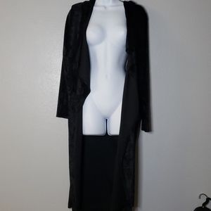 Velvet long black robe